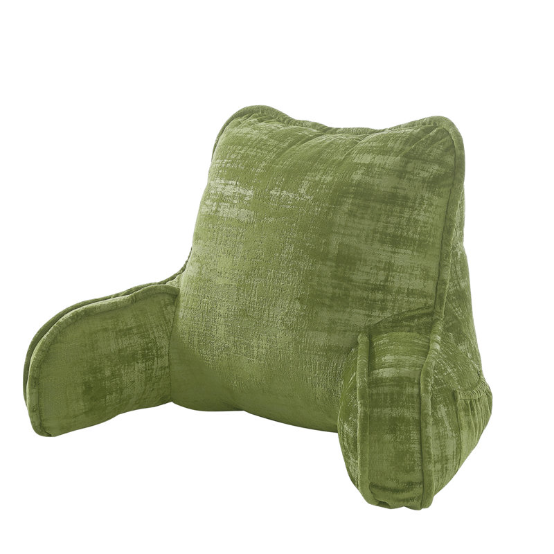 Textured Velvet Bedrest Pillow Cover & Insert, Calla Green