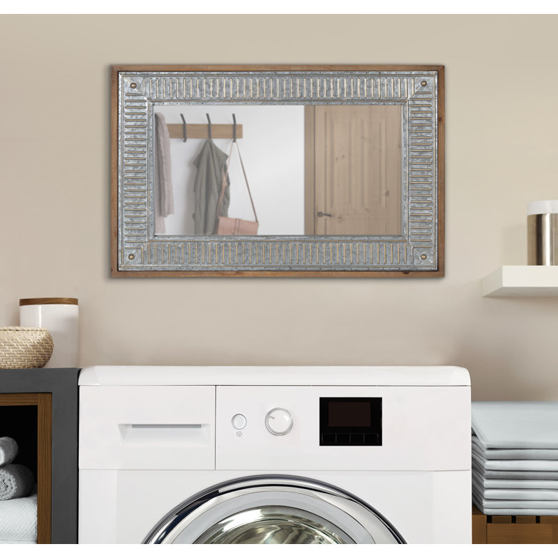 Miroir décoratif Mariska, Brun rustique, 39 po x 27 po