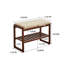 Banc à chaussures en bois massif, étagère de rangement en bois de hêtre avec coussin éponge à rebond élevé