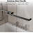 Frameless Bathtub Shower Door, 56-60" Adjustable Width x 59" H, 1/4" (6mm) Tempered Glass with Explosion-Proof Film, Matte Black Finish, Double Sliding Design-123539078
