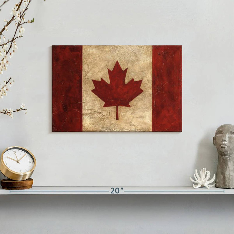 Drapeau canadien rétro Borges, H 8 po x l 12 po