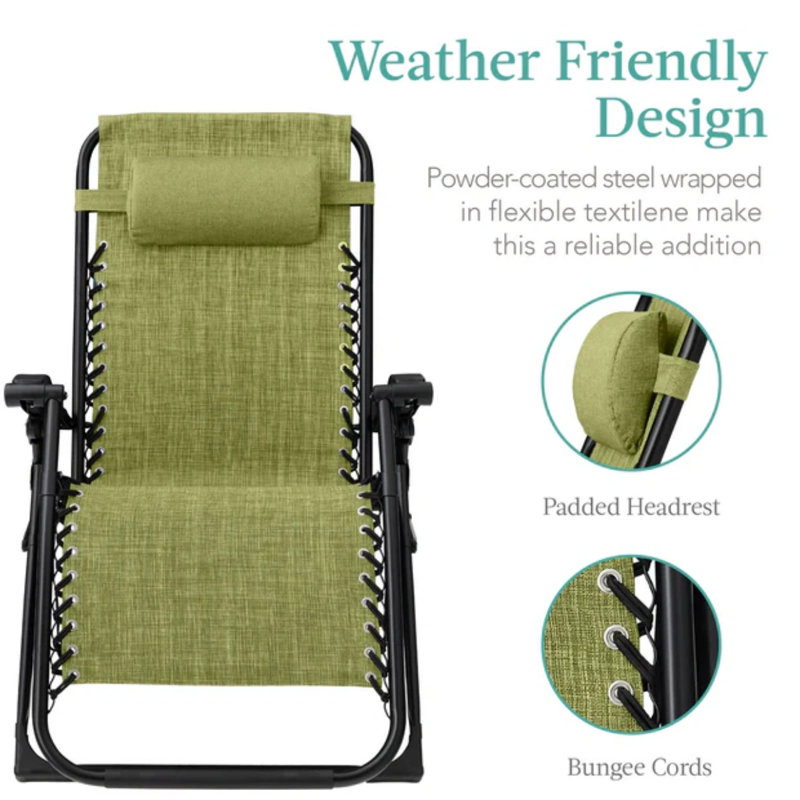 Oversized Zero Gravity Chair, Lime Green