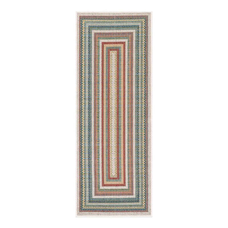 Multicolored indoor/outdoor carpet Lucidia, Tapis de couloir 2 pi x 5 pi 1 po