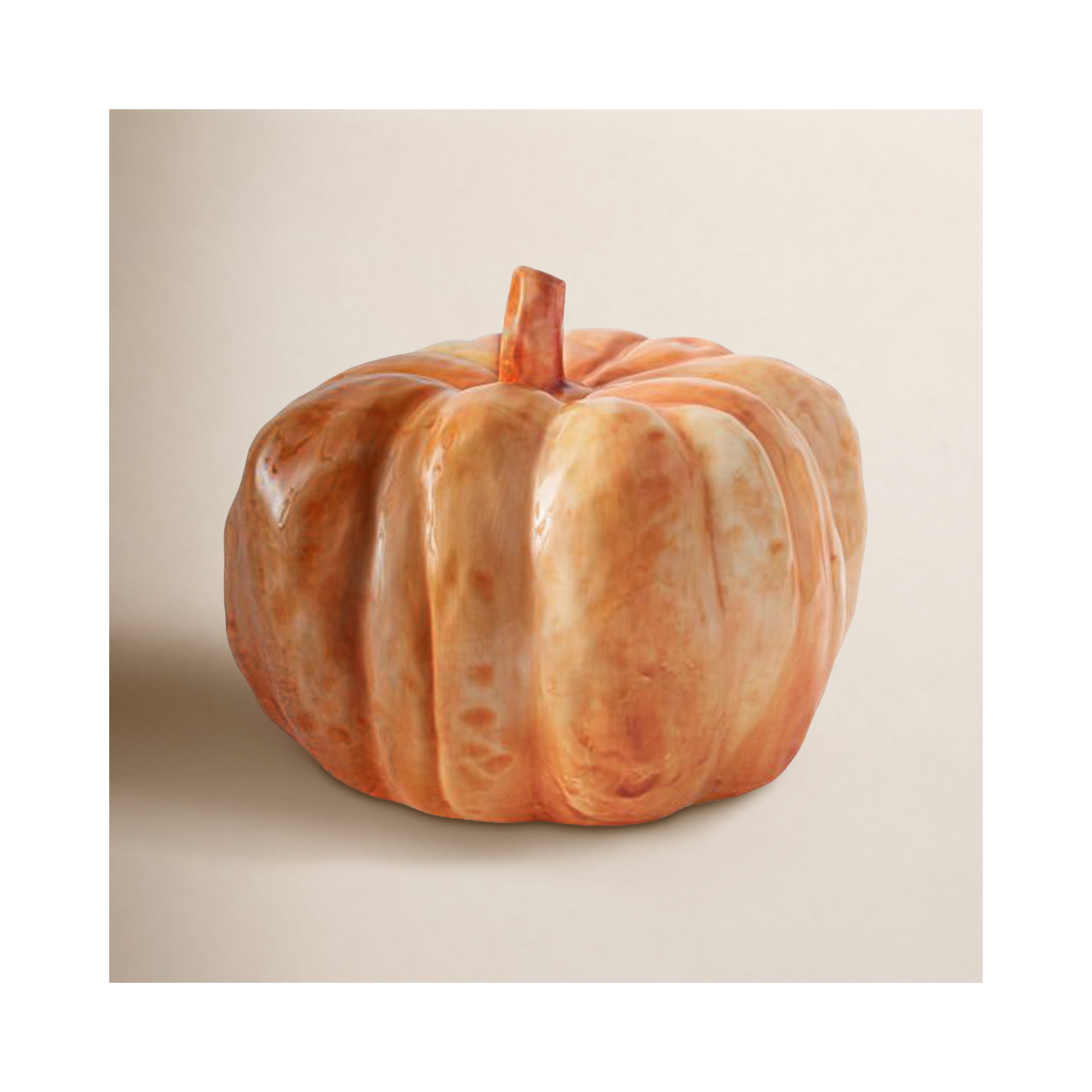 Pumpkins, Orange, 10" H x 11.5" W x 11.5" D