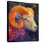 Blanc et jaune astrologie Rams Radiance Aries - décoration murale astronomie Bélier-106112778-106112779
