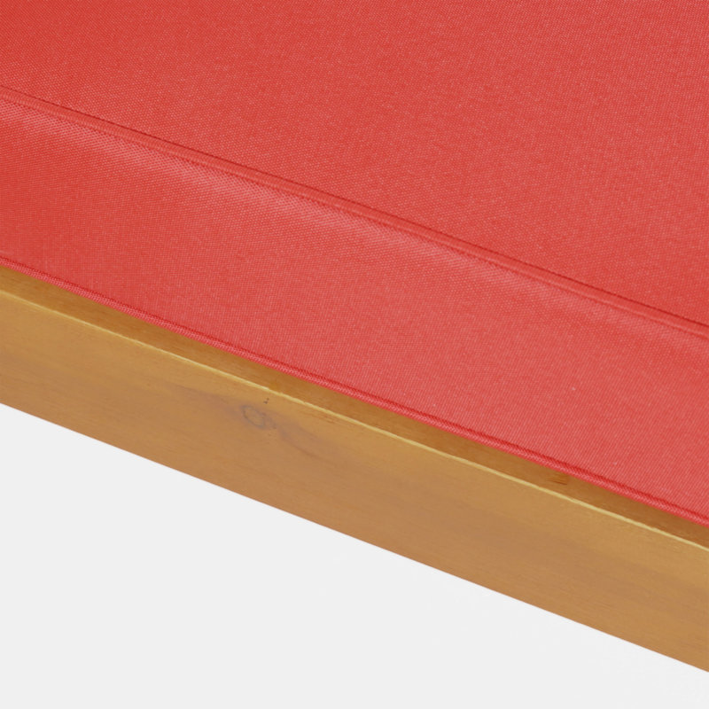 RIGHT CORNER BENCH, Red/Natural
