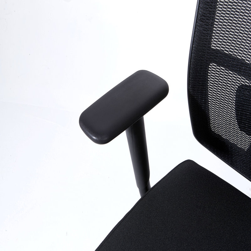 Chaise de bureau ergonomique à dossier haut en polyester de 27 po avec accoudoirs Complus