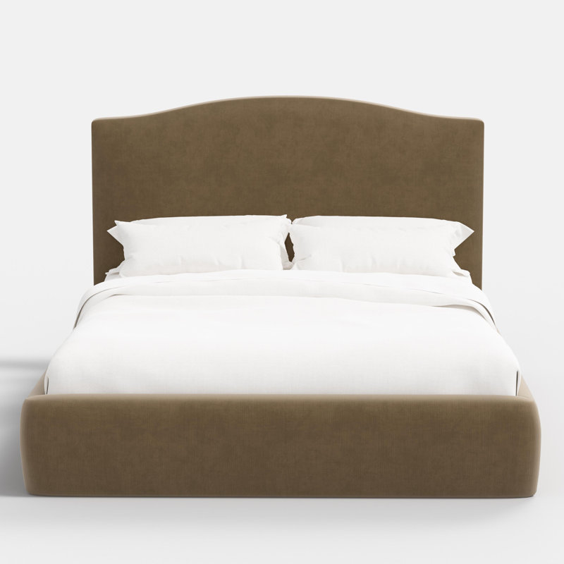 Perigold Upholstered Bed, Brown, King