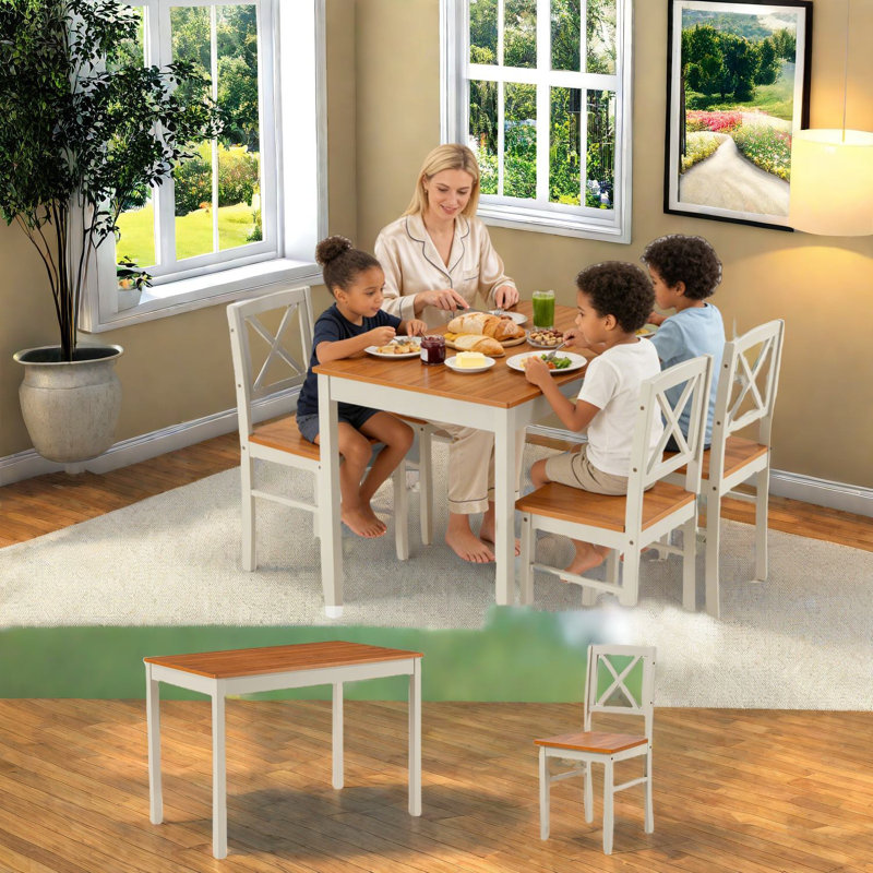 Space-saving Dining Table Sets, Solid Wood Elegance, Compact Home Design