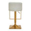Ainoriitta Swivel Upholstered and Faux Leather Adjustable Height Bar Stool with Stainless Steel Frame-87208052-87208054
