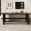 Bureau rectangulaire en bois massif noir-108953377