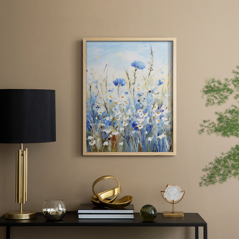 Impression encadrée FLORAL Series IV - bois massif