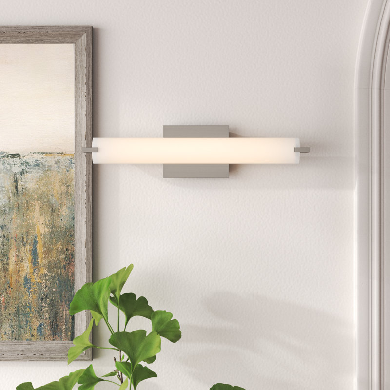 Bradson Aluminum Flush Mounted Sconce, Brushed Nickel, LED