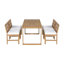 Ensemble de salle à manger d'extérieur 5 pièces de style champêtre avec pieds ajustables et chaises rembourrées