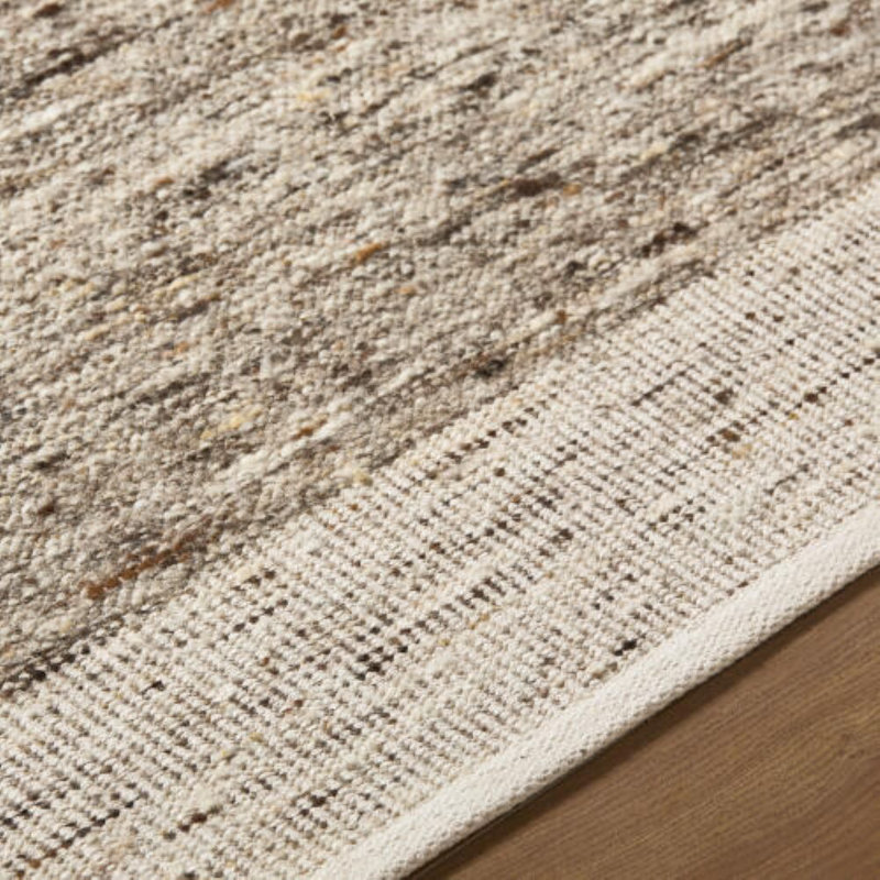 Simplon Handmade Area Rug, Gray/Taupe/Charcoal, Rectangle 9' x 12'