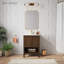 Meuble-lavabo autoportant en chêne 24 po avec plateau d'évier Château-105680439-105680442-121323632