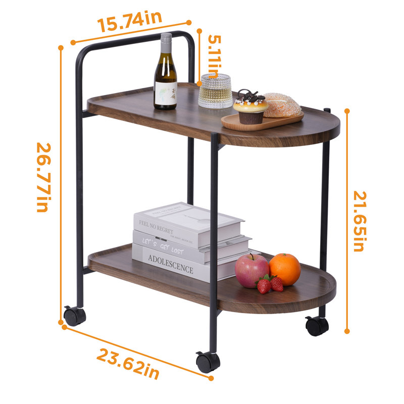 Dannylee Wheel End Table Side Table With Storage