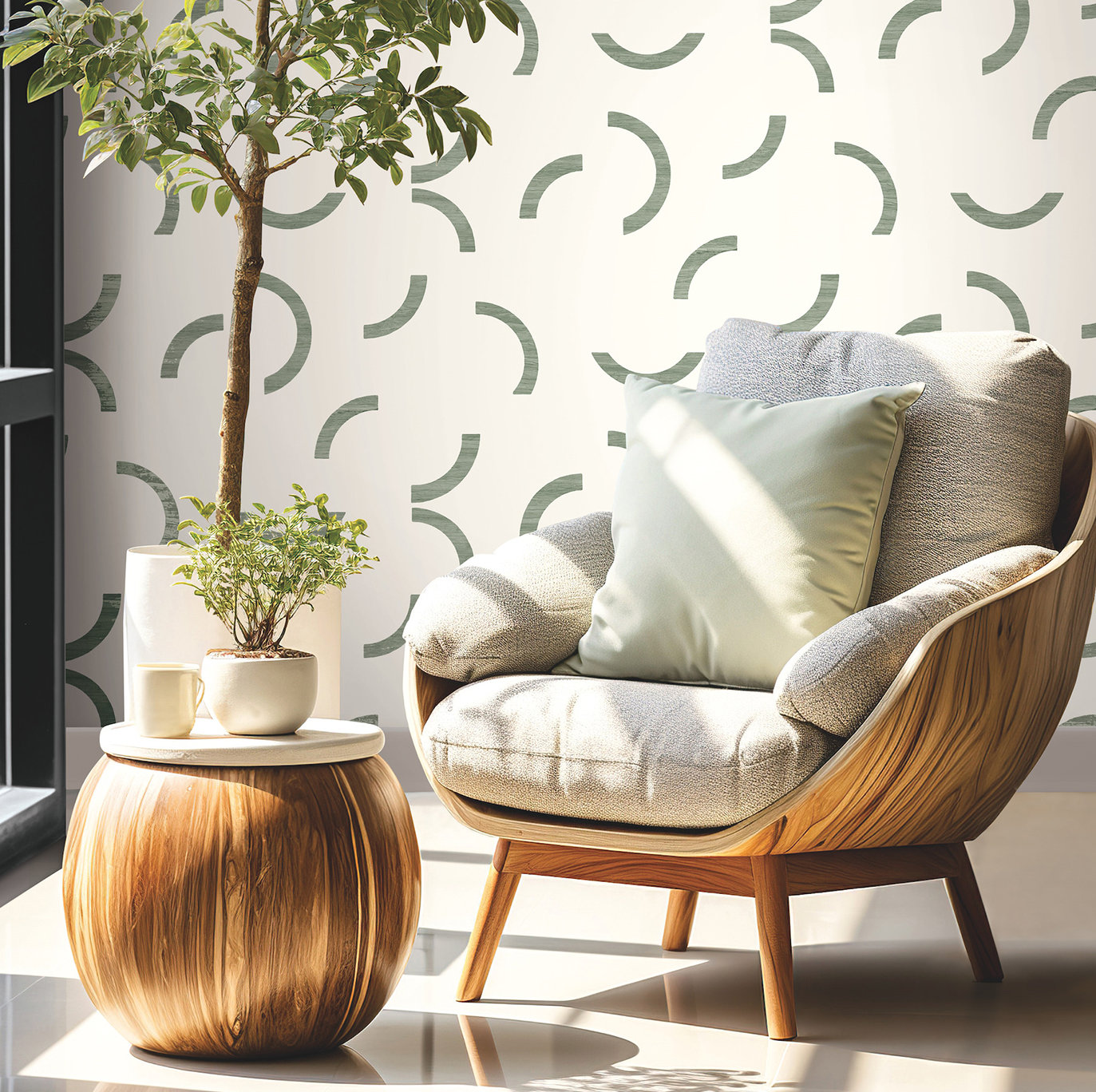 Grabiel Wallpaper, Green