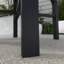 Table basse carrée d'extérieur en aluminium