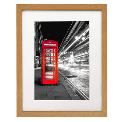 Damaine Picture Frame with Mat - Engineered Wood and Shatter-Resistant Glass