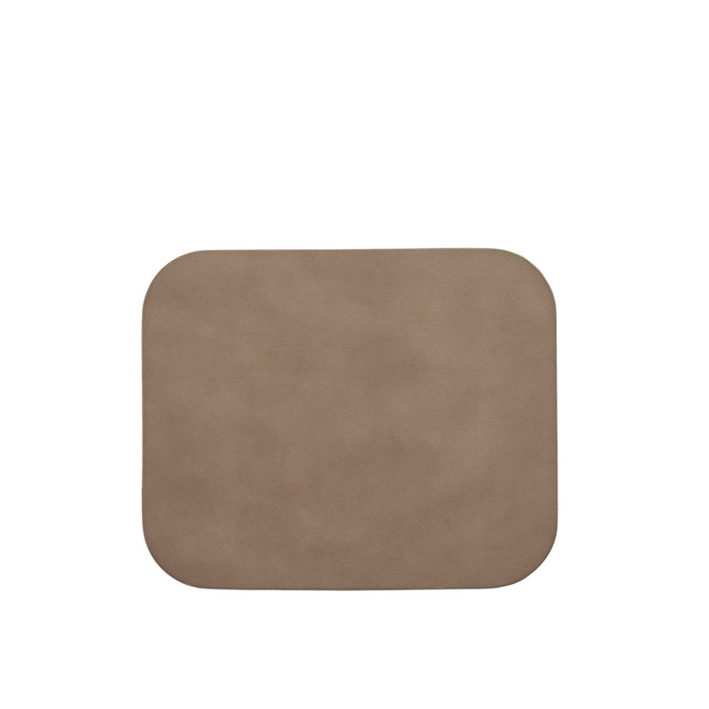 Graphic Image Mouse Pad, Leather,, Black/Taupe