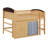 Loft Bed With Storage Cabinet, Wood Loft Bed Frame With LED Light & Wardrobe-123053230-123053231