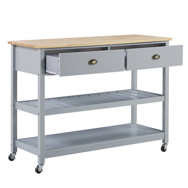 Newhaven Solid Wood Bar Cart, Grey