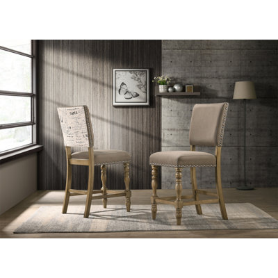 Chaise de salle à manger à hauteur de comptoir avec tête de clou Birmingham