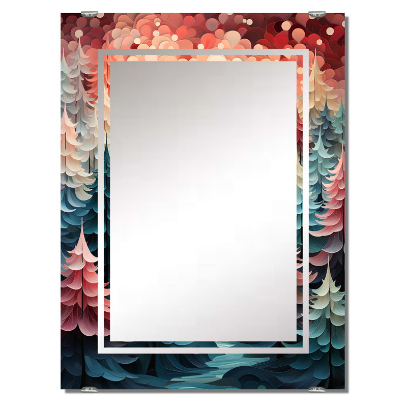 Dala - Miroir mural décoratif pin d'arbre MIR141376, 32 po x 24 po