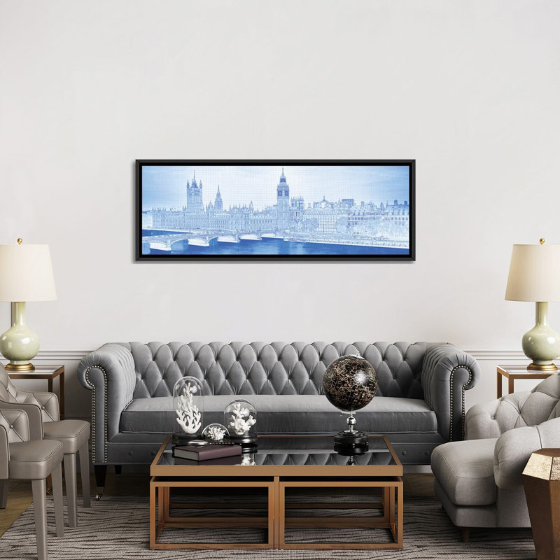 «Arch Bridge Across a River, Westminster Bridge, Big Ben, chambres du Parlement, Westminster, Londres, Angleterre», impression sur toile