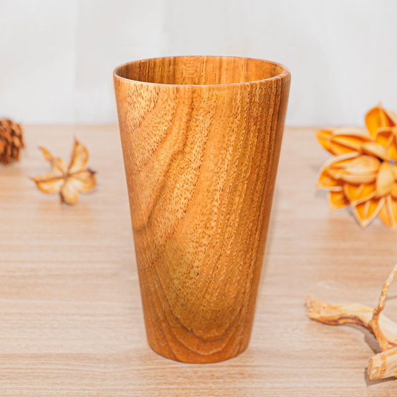 Tasse à boire en bois de teck - ensemble de 1 , 1