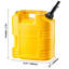 Fuel Container, 19 L, Gas Tank with Spout & Clear Scale, 15 L/min Max Flow Rate, Secure & Leak-proof, Portable Flat Fluid Container for Most Cars Motorcycle SUV ATV UTV, Yellow, 1 Pack