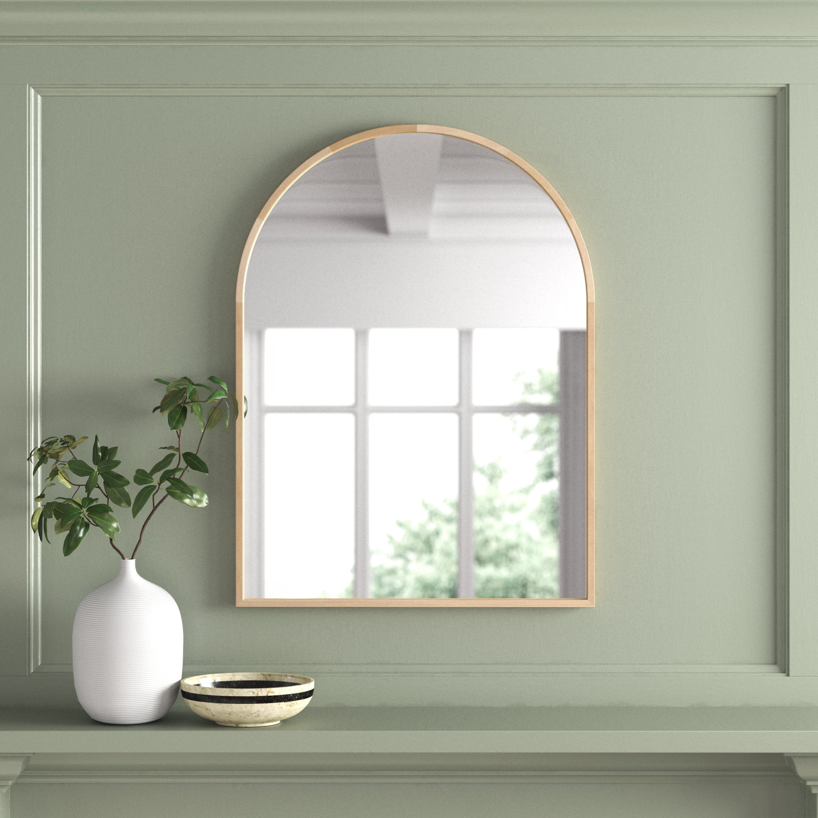 Sherman Full Length Mirror, 31.5" x 23.5", Natural