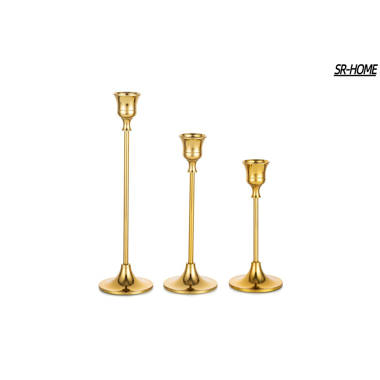 Bronze Metal Taper Candle Stick Holders