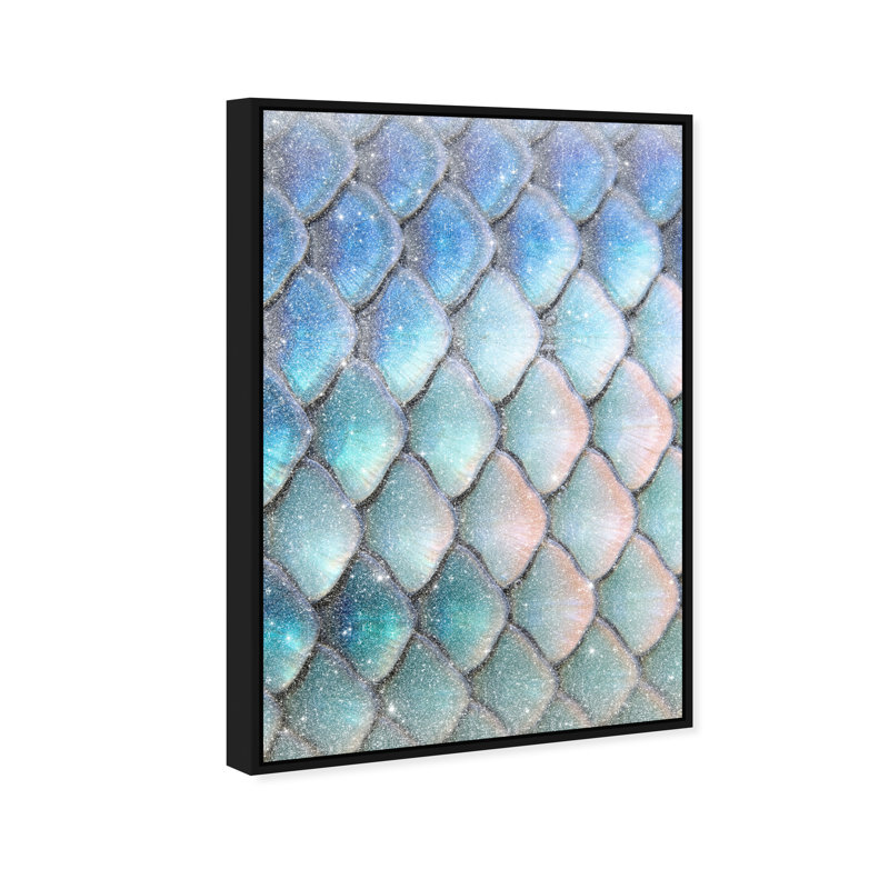 Mermaid Zoom Canvas Fantasy & Sci Fi Print by Oliver Gal, Black Frame, 10 x 15, 25"H x 17"W, Black Floater Frame