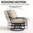 2 - Person Outdoor Swivel Metal Glider Seating Group With Side Table-713223115