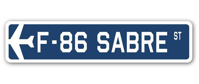 Plaque de rue Barela F-86 Sabre Air Force, H 7 po x l 30 po x P 1 po