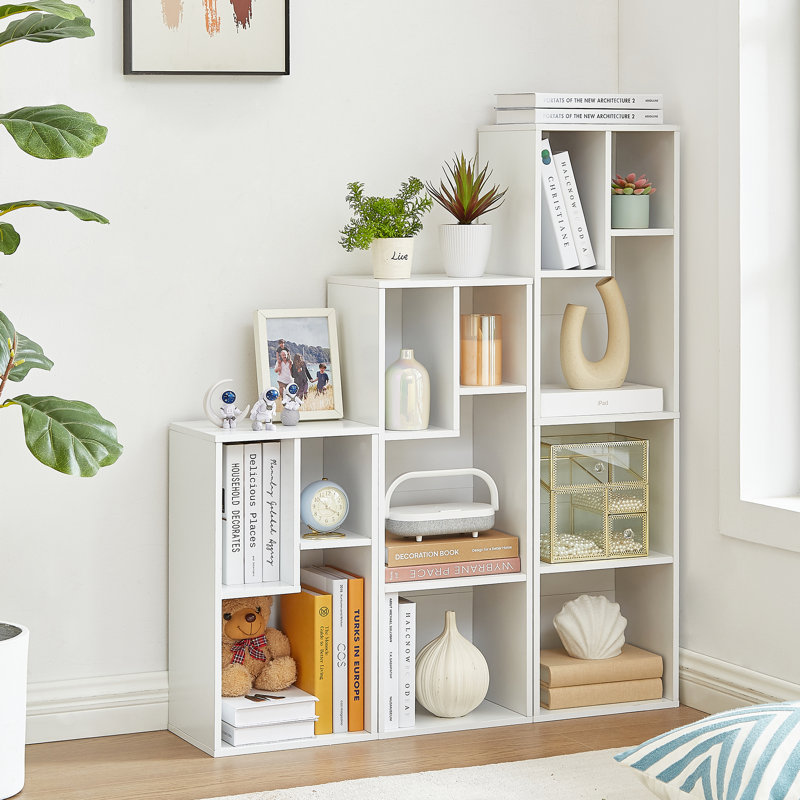 Laniel 107cm H x 90cm W Cube Bookcase, White