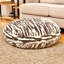 Oversized Large Round 5 Foot Giant Foam Filled Faux Rabbit Fur Bean Bag Sofa with Soft Removeable Cover-799681209