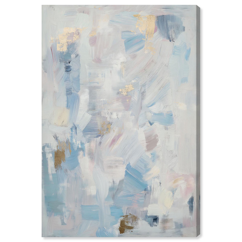 «Tropic Ice», impression sur toile, art mural bleu apaisant par Art Remedy, Toile tendue avec châssis, H 30 po x l 20 po