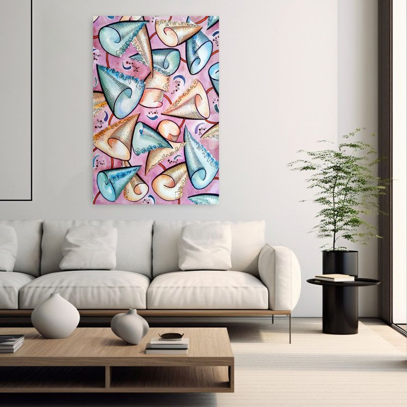 Art contemporain, art abstrait moderne et coloré, H 60 po x l 40 po