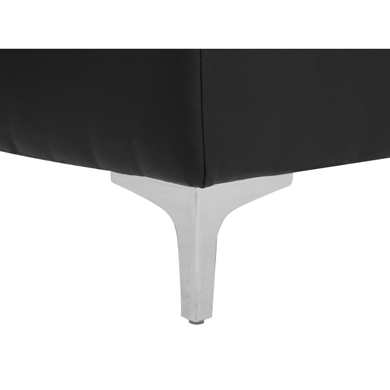 Leung Faux Leather Club Chair, Black
