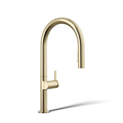 Components Touchless pull-down kitchen sink faucet with two-function sprayhead