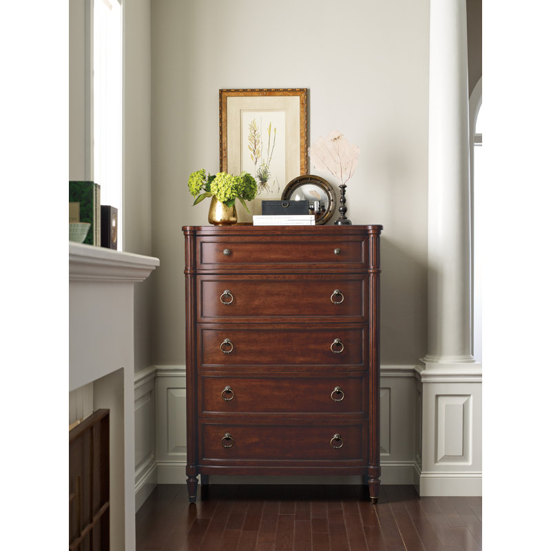 Charleston Five-Drawer Chest, Brown