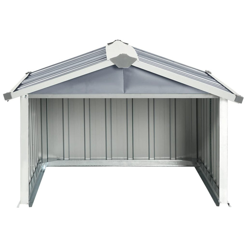 Tuckahoe Garden Robot Lawnmower Shed 92 x 97 x 63 cm Galvanised Steel, Grey
