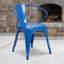 Chaise intérieure / extérieure en métal Joubert de qualité commerciale avec accoudoirs-708691928