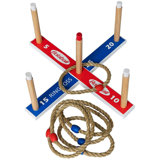 Bolaball Solid Wood Washer And Ring Toss with Carrying Case
