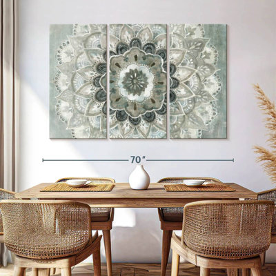 " Sunburst Neutral Wall Art Multi Piece Canvas Print " 3 - Pieces