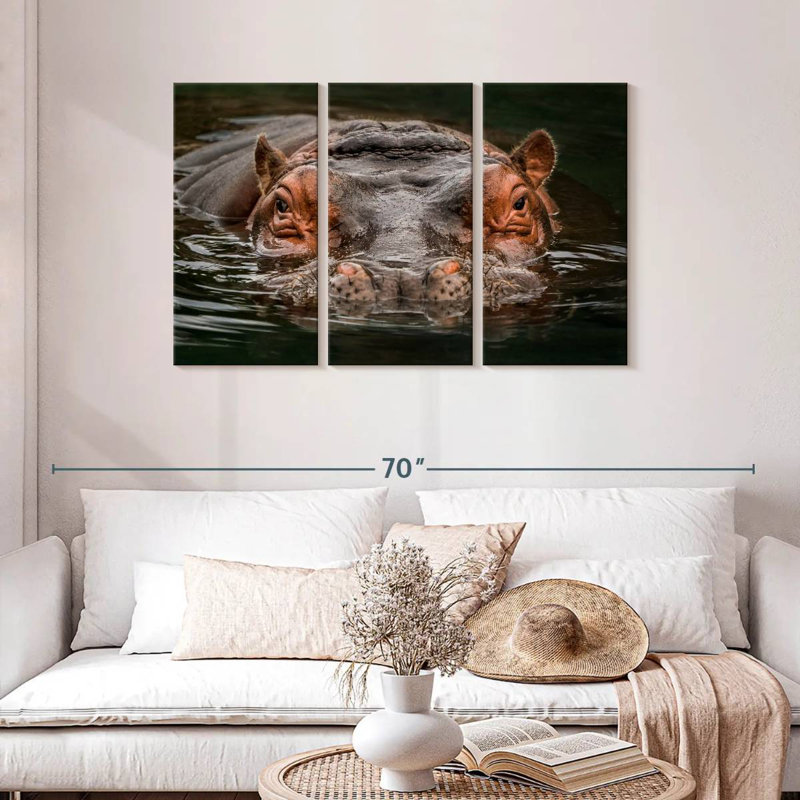 Brampt Submerged Hippo, 32" H x 50" W