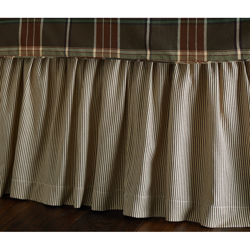 Farmhouse Stripe Bed Skirt, King